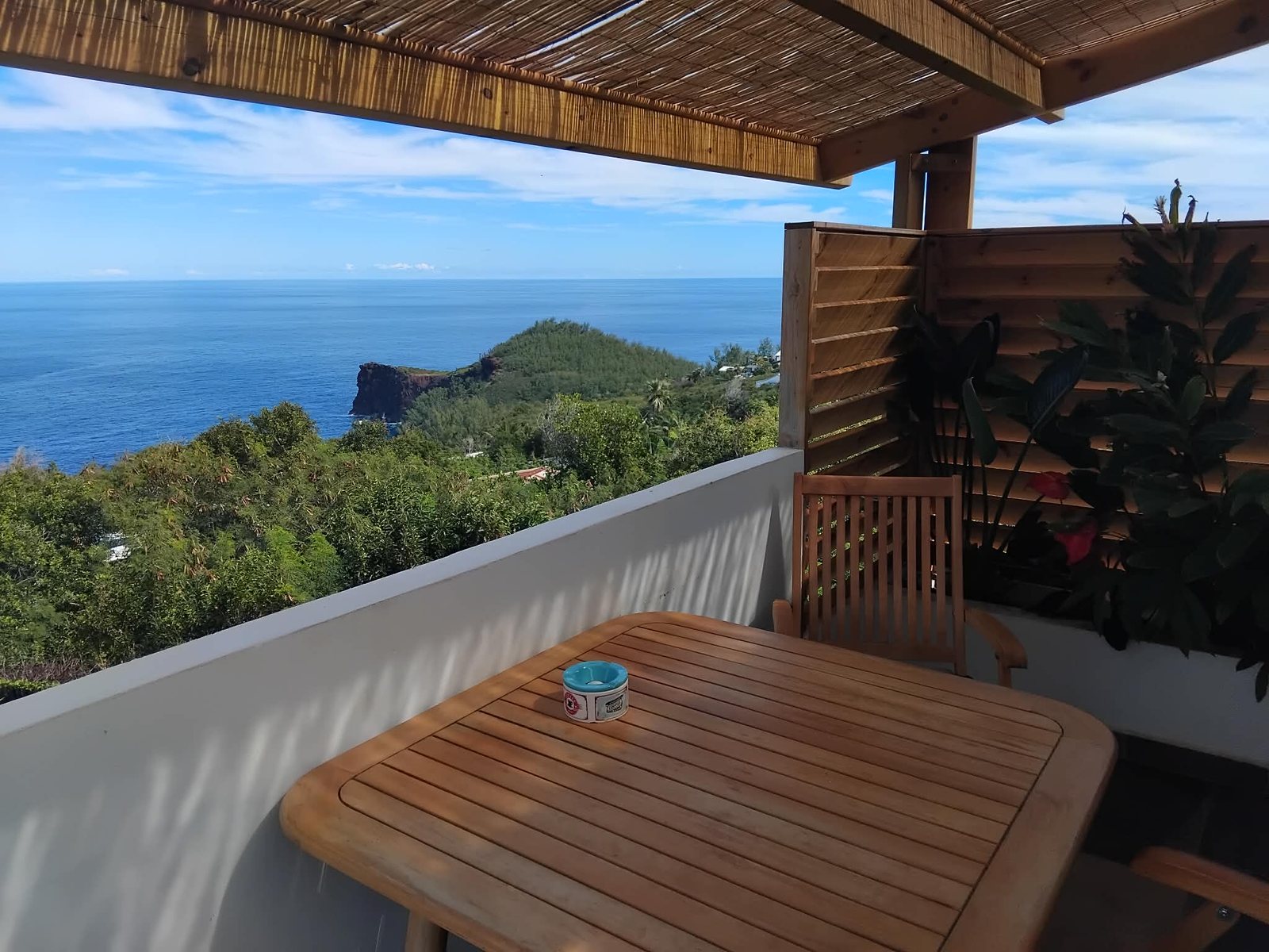 Terrasse privée avec vue sur l'océan